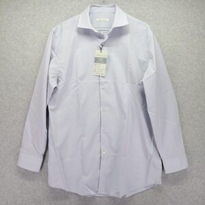 Perry Ellis Portfolio Shirt Mens 15.5 32/33 Travel Luxe Tech Button Long Sleeve